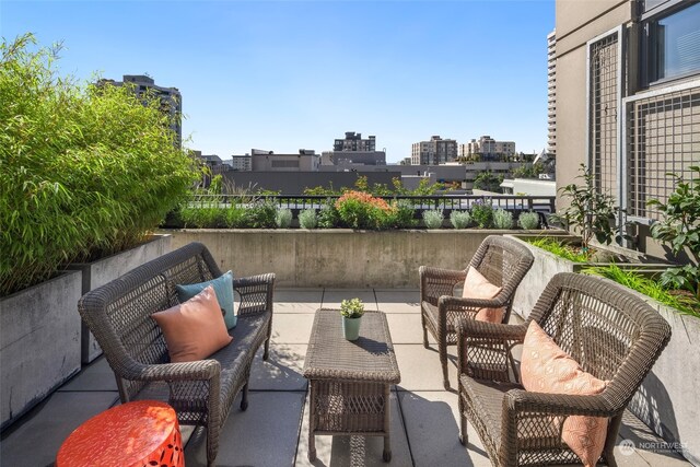 view of patio featuring outdoor lounge area