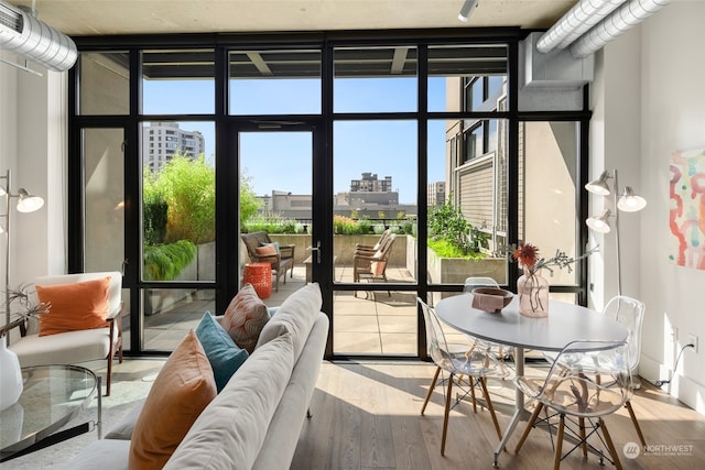 view of sunroom