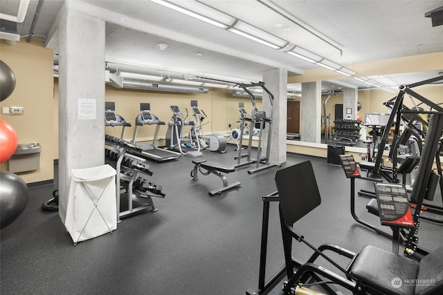 view of exercise room