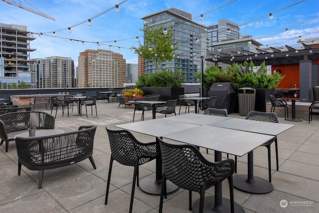 view of patio / terrace featuring a grill