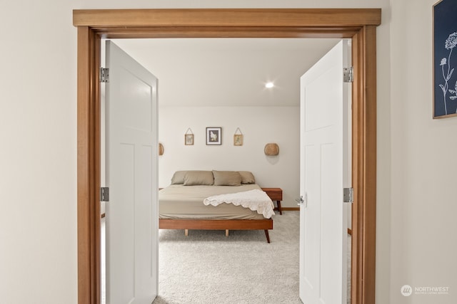 bedroom featuring carpet flooring