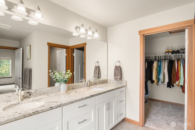 bathroom with vanity