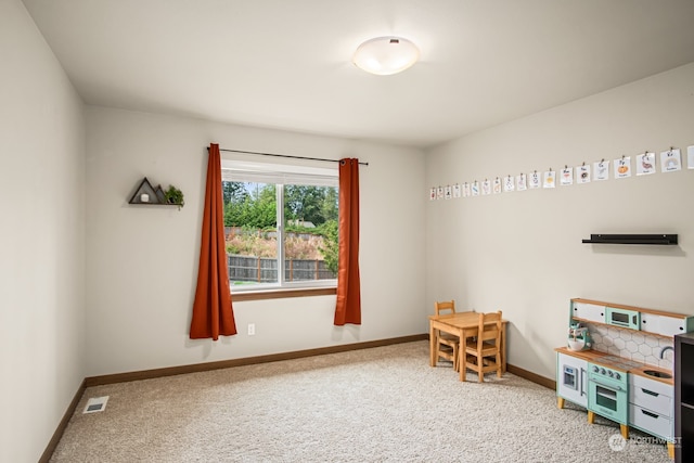 playroom with carpet