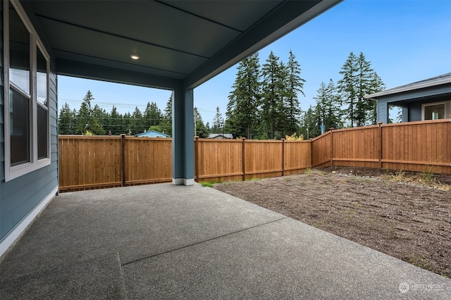 view of patio / terrace with a fenced backyard