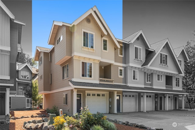 view of front of house featuring a garage