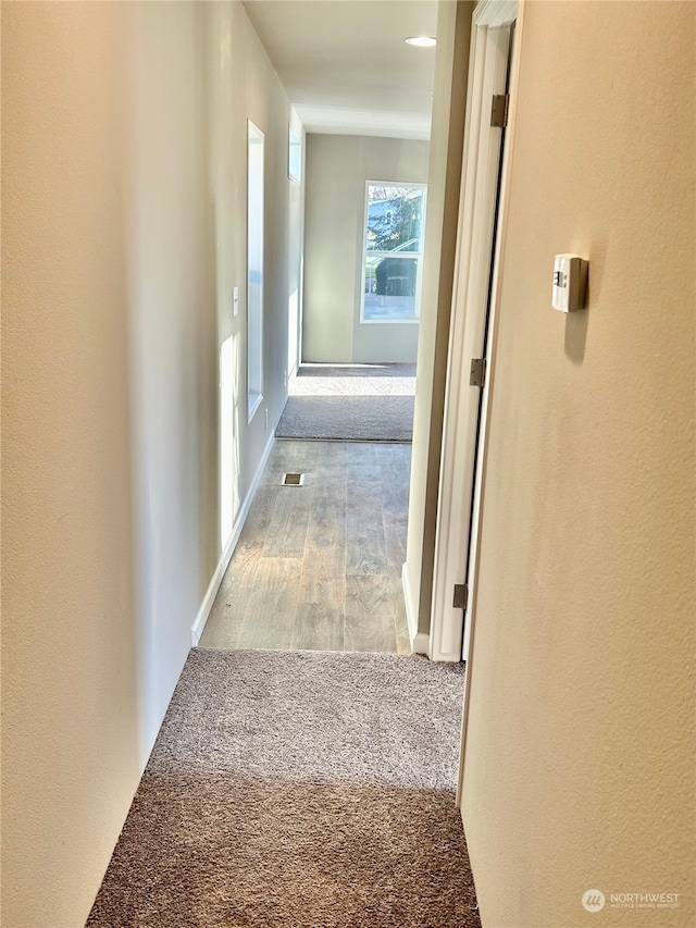 hallway featuring light hardwood / wood-style floors