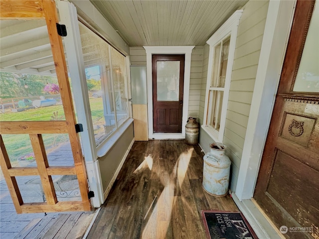 interior space featuring covered porch