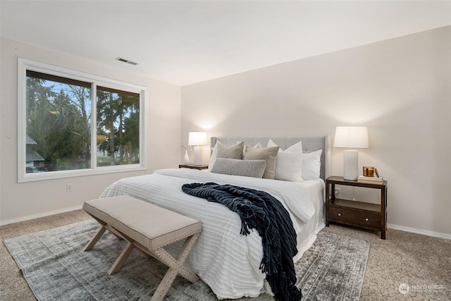 bedroom with carpet