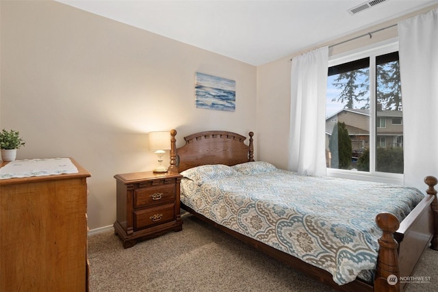 view of carpeted bedroom