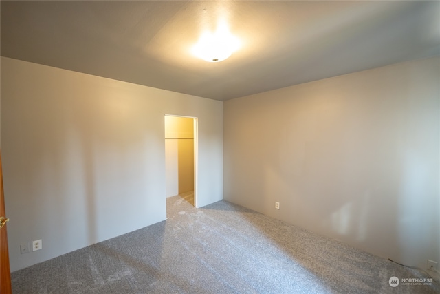 unfurnished room with light carpet