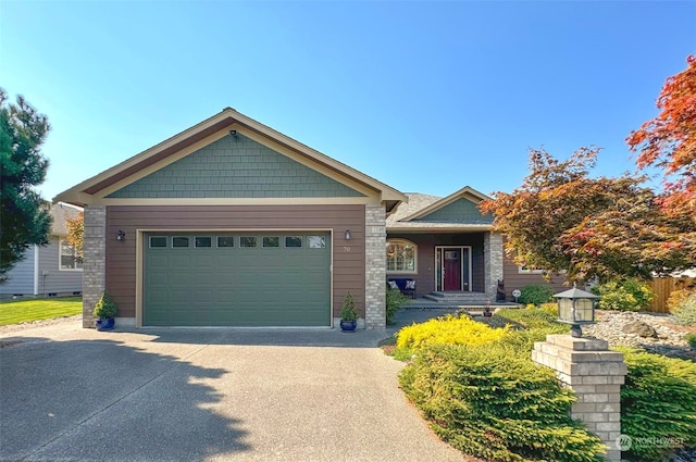 craftsman-style house featuring a garage