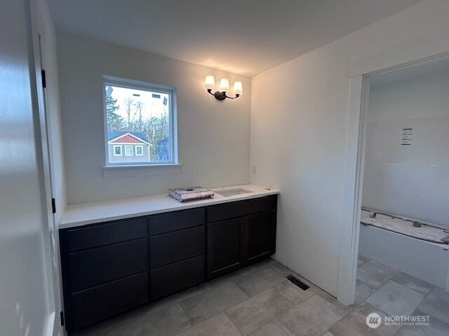 bathroom with visible vents