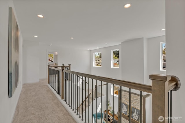 16212 76th Avenue Ct E, Puyallup, WA 98375 - corridor with recessed lighting, an upstairs landing, and a healthy amount of sunlight