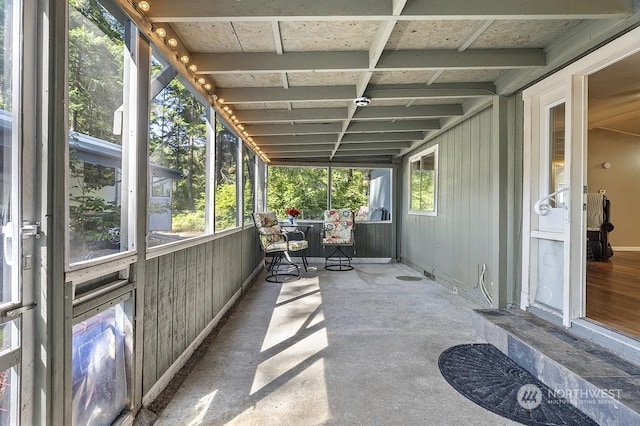 view of sunroom