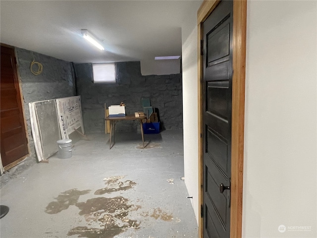 view of basement