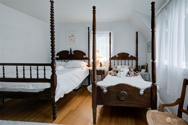 bedroom featuring light wood-type flooring