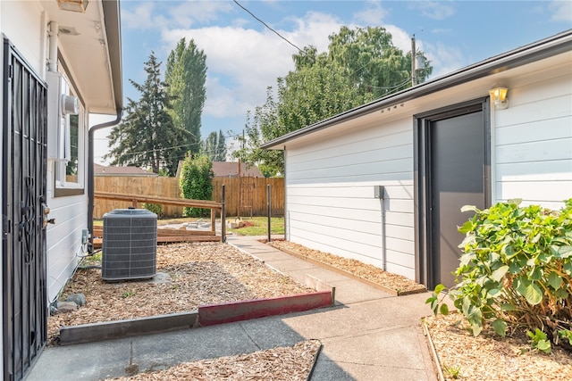 view of patio / terrace with central AC unit