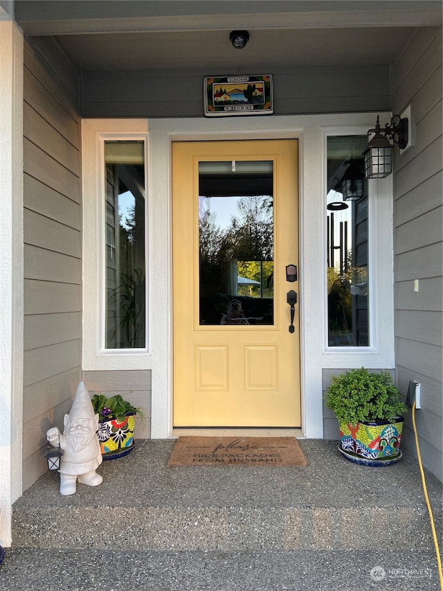 view of doorway to property