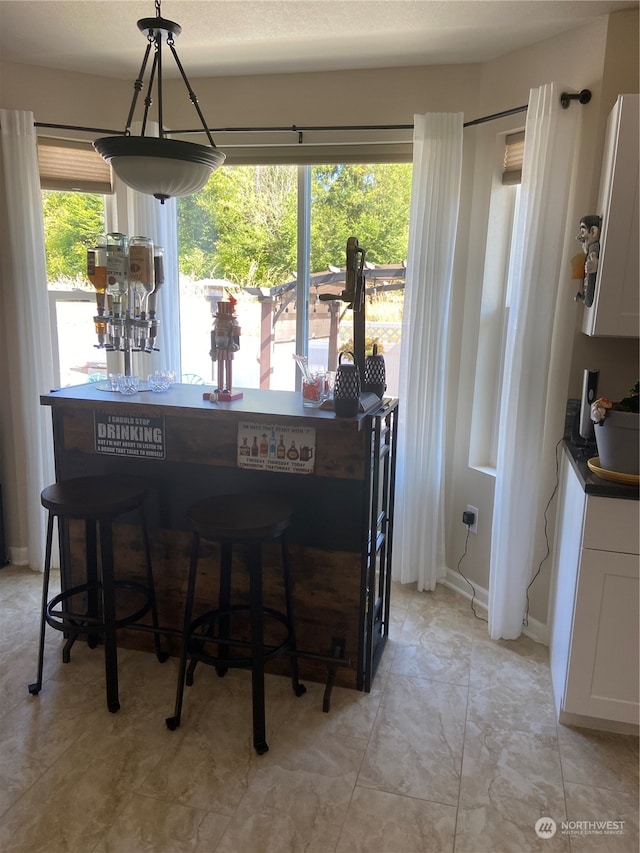 dining area with a wealth of natural light