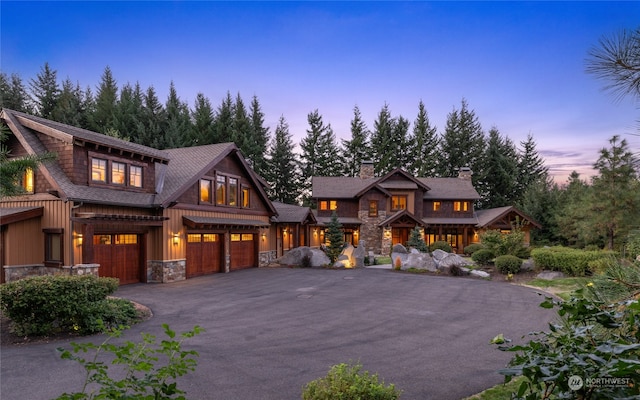 view of front of home featuring a garage