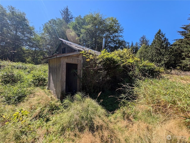 view of shed