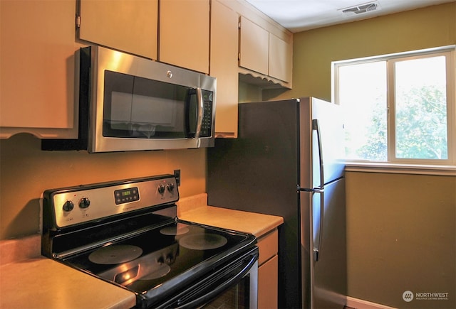 kitchen with stainless steel appliances