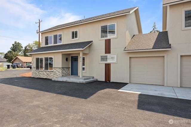 front facade featuring a garage