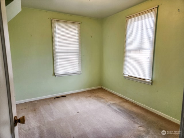 view of carpeted empty room