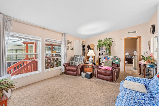 view of carpeted living room