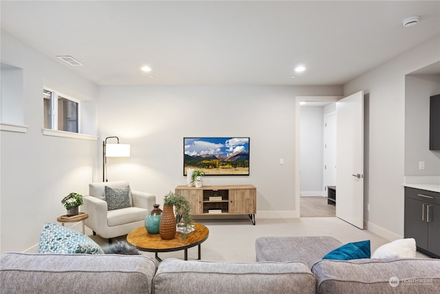 view of carpeted living room