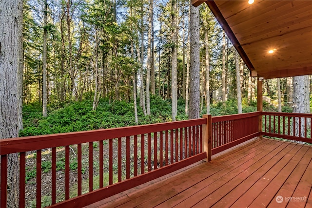 view of wooden terrace