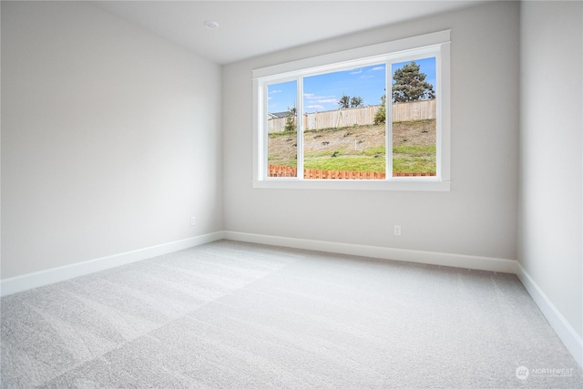 view of carpeted spare room