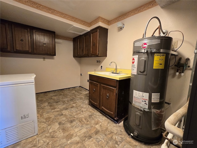 utilities with sink and water heater