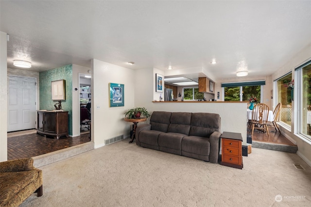 view of carpeted living room