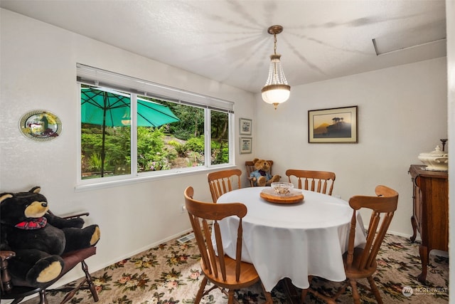 view of dining space