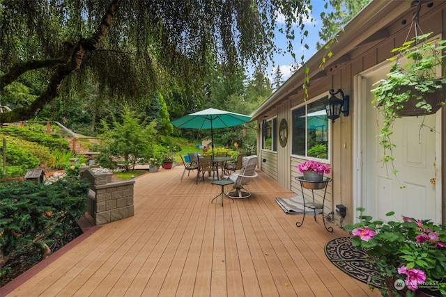 view of wooden terrace