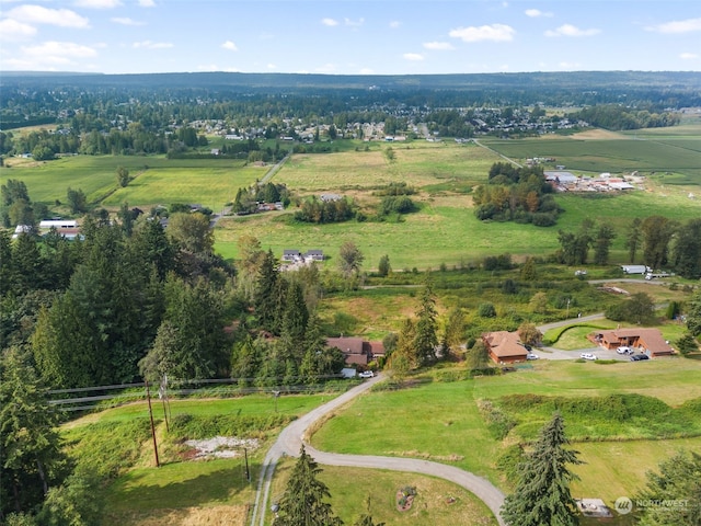 bird's eye view with a rural view