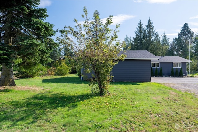 exterior space with a front lawn