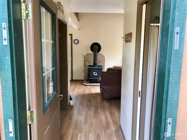 hall featuring hardwood / wood-style flooring