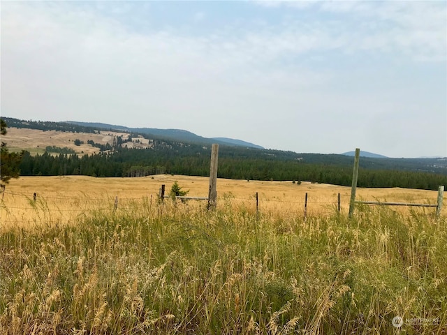 mountain view with a rural view