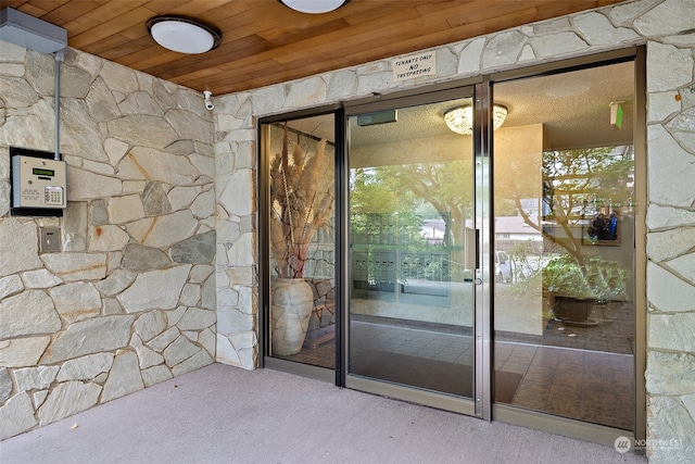 view of doorway to property