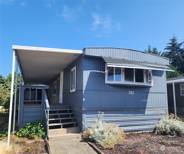 view of manufactured / mobile home