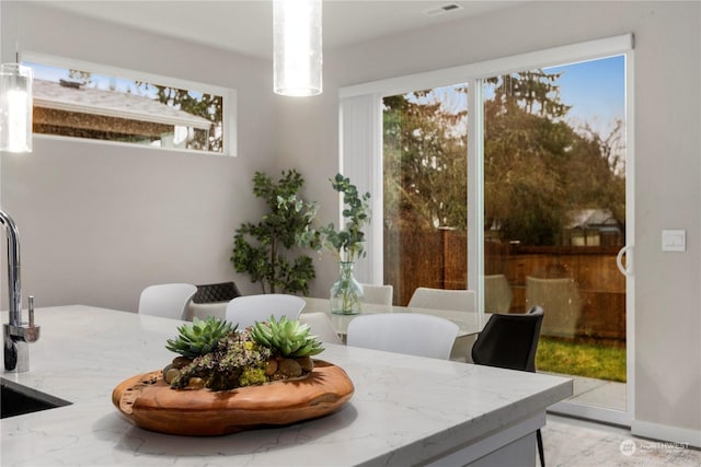 view of dining area