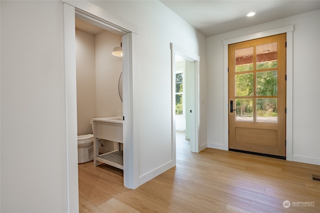 interior space featuring light hardwood / wood-style flooring