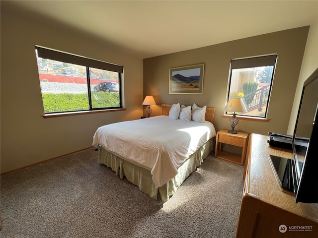 view of carpeted bedroom