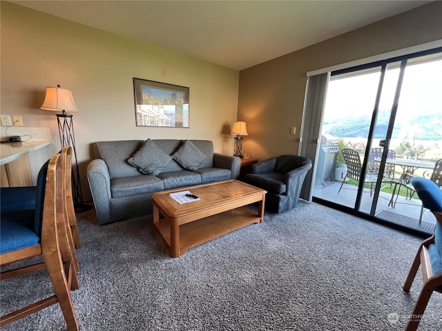 view of carpeted living room