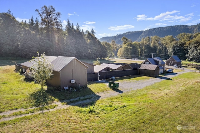 exterior space with a mountain view