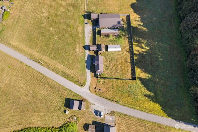 drone / aerial view with a rural view