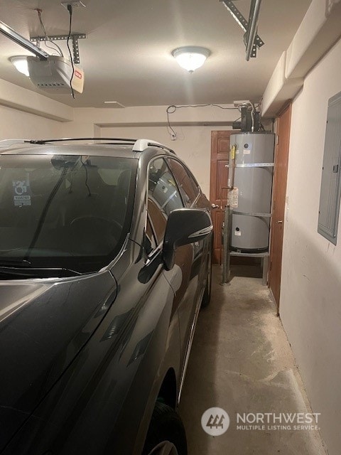 garage with electric panel