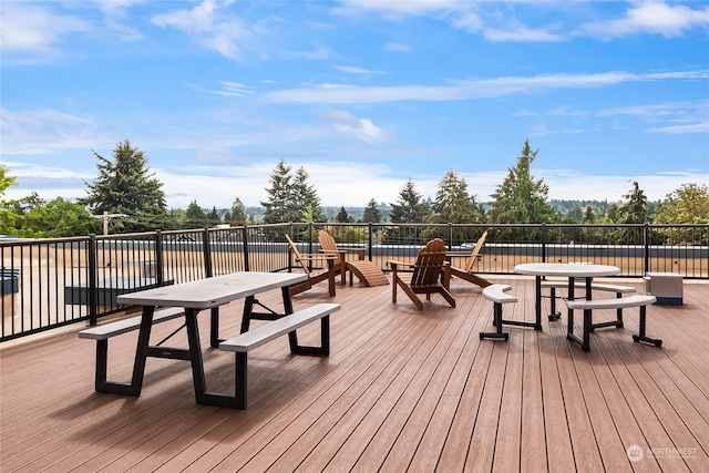 view of wooden terrace